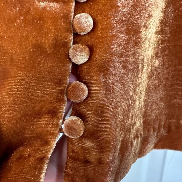 Madewell Velvet Button-Down Cami in Vintage Gold - 00 - Picture 5 of 11